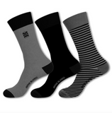 Serge Blanco dans notre boutique : Lot de 3 paires de chaussettes de ville en coton peigné - Livraison offerte