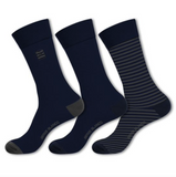 Serge Blanco dans notre boutique : Lot de 3 paires de chaussettes de ville en coton peigné - Livraison offerte