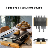 Appareil à raclette 8 personnes Finition bambou - Livraison offerte