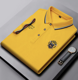 Polo à manches longues pour homme avec logo brodé - Livraison offerte