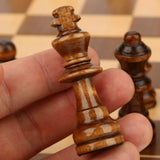 Jeu d'échecs en bois pliant magnétique avec feutre - Livraison offerte