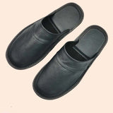 Pantoufles d’intérieur en cuir de vache pour homme et femme - Livraison offerte