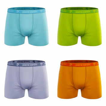 Lot de 4 boxers couleurs de la marques Pierre Cardin - Livraison offerte