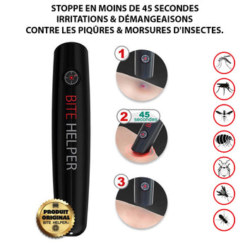 Stylo électronique Bite Helper® anti-piqûres et morsures d'insectes - Livraison Offerte